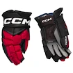 Hokejové rukavice CCM JetSpeed FT8 Black/Red/White Senior