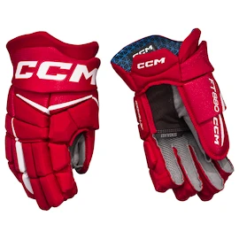 Hokejové rukavice CCM JetSpeed FT880 Red/White Senior