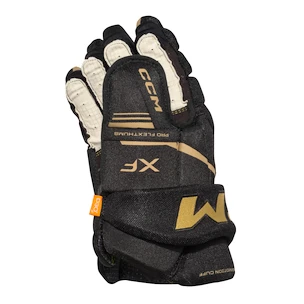 Hokejové rukavice CCM Tacks XF Black/Gold Senior 15 palcov