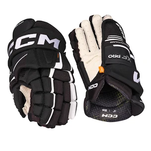 Hokejové rukavice CCM Tacks XF PRO Black/White Senior 15 palcov