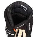 Hokejové rukavice CCM Tacks XF PRO Black/White Žiak (youth)