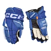 Hokejové rukavice CCM Tacks XF Royal/White Senior 13 palcov