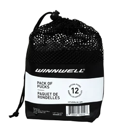 Hokejový puk WinnWell black official (12 pcs)