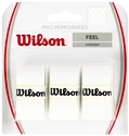 Horná omotávka Wilson  Wilson Pro Overgrip Perforated White (3 ks)