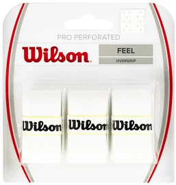 Horná omotávka Wilson Wilson Pro Overgrip Perforated White (3 ks)