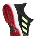 Juniorská tenisová obuv adidas SoleCourt Black/Yellow