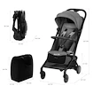 Kočík do lietadla Kinderkraft Pilot 2 Platinum Gray