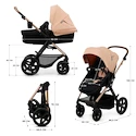 Kočík Kinderkraft Moov 2 3in1 Sand Beige Eva Wheels