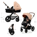 Kočík Kinderkraft Moov 2 Air 3In1 Sand Beige