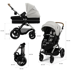Kočík Kinderkraft Moov 2 XL Moonlight Grey