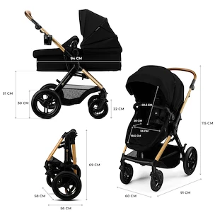 Kočík Kinderkraft Moov 2 XL Pure Black