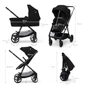 Kočík Kinderkraft Newly 3In1 Classic Black + Mink Pro