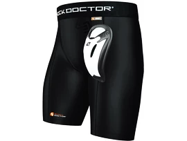 Kompresné šortky so suspenzorom Shock Doctor BioFlex Cup Black Senior