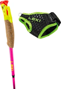 Palice na trailový beh Leki  Ultratrail FX.One Superlite, neonpink-neonyellow-naturalcarbon