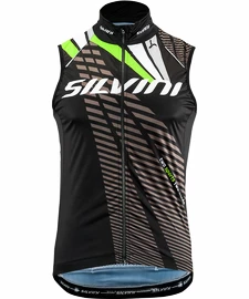 Pánska cyklistická vesta Silvini Team black-green