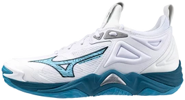 Pánska halová obuv Mizuno WAVE MOMENTUM 3 White/Sailor Blue/Silver