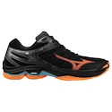 Pánska halová obuv Mizuno  Wave VOLTAGE 2 Black/Neon Flame