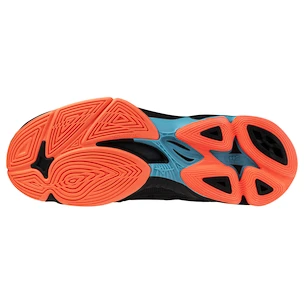 Pánska halová obuv Mizuno  Wave VOLTAGE 2 Black/Neon Flame
