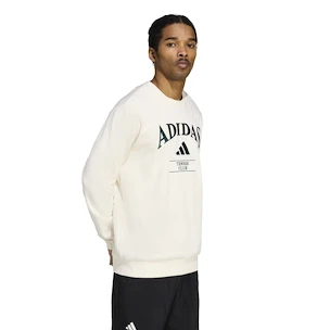 Pánska mikina adidas  Heritage Graphic Crew Sweatshirt Chalk White / Aurora Ivy