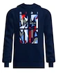 Pánska mikina BIDI BADU  New York 2024 Logo Chill Hoody Dark Blue/Red M