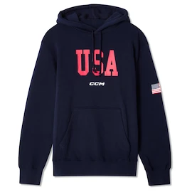 Pánska mikina CCM Flag Hood Team USA Navy