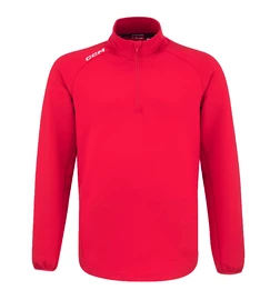 Pánska mikina CCM LOCKER ROOM FLEECE 1/4 ZIP Red
