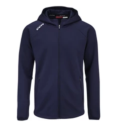 Pánska mikina CCM LOCKER ROOM FLEECE FULL ZIP HOODIE true navy