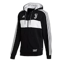 Pánska mikina na zips s kapucňou adidas Juventus FC čierno-biela