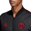 Pánska mikina na zips s kapucňou adidas Manchester United FC Black