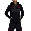Pánska mikina na zips s kapucňou adidas Manchester United FC Black