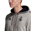 Pánska mikina na zips s kapucňou adidas Real Madrid CF šedá