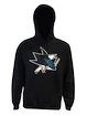 Pánska mikina s logom hokejového klubu NHL San Jose Sharks v čiernej farbe s kapucňou.