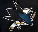 Pánska mikina s logom hokejového klubu NHL San Jose Sharks v čiernej farbe s kapucňou.