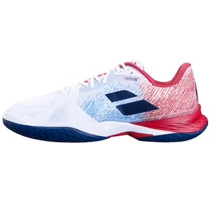 Pánska tenisová obuv Babolat Jet Mach 3 AC Men Wide White/Estate Blue  EUR 42,5