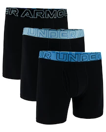 Pánske boxerky Under Armour Perf Cotton 6in 3Pack Black