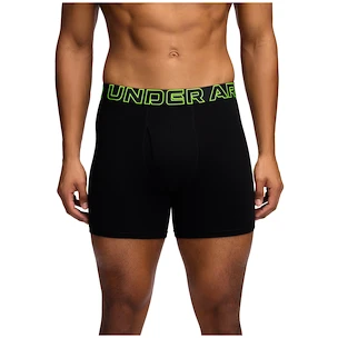 Pánske boxerky Under Armour Perf Cotton 6in 3Pack Black