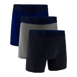 Pánske boxerky Under Armour Perf Cotton Solid 6in 3Pack Navy