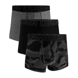 Pánske boxerky Under Armour Perf Tech Print 3in 3Pack Black