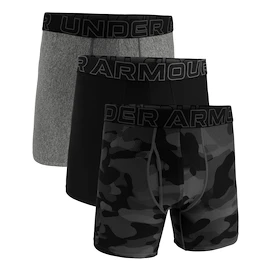 Pánske boxerky Under Armour Perf Tech Print 6in 3Pack Black