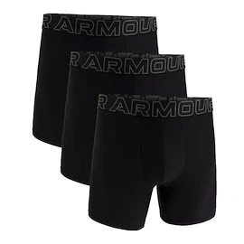 Pánske boxerky Under Armour Perf Tech Solid 6in 3Pack Black