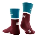 Pánske kompresné ponožky CEP  4.0 Petrol/Dark Red