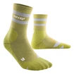 Pánske kompresné ponožky CEP  80s Hiking Mid Cut Olive/Grey