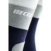 Pánske kompresné ponožky CEP  Light Merino Mid Cut Marine Blue/Grey