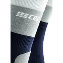 Pánske kompresné ponožky CEP  Light Merino Mid Cut Marine Blue/Grey