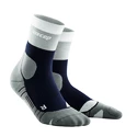 Pánske kompresné ponožky CEP  Light Merino Mid Cut Marine Blue/Grey
