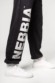 Pánske nohavice Nebbia Washed-off Gym Sweatpants Baggy Style GYM BRO 373 Black