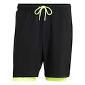 Pánske šortky adidas  Club 2In1 Short Black/Lucid Lemon