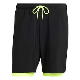 Pánske šortky adidas Club 2In1 Short Black/Lucid Lemon