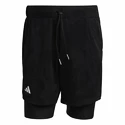 Pánske šortky adidas  Melbourne Tennis Two-in-One 7-inch Shorts Black