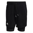 Pánske šortky adidas  Melbourne Tennis Two-in-One 7-inch Shorts Black XXL